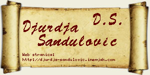 Đurđa Sandulović vizit kartica